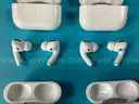 4 - Apple AirPods Pro 1 with MagSafe Charging Cases (Lightning) Model A2190, All Power On