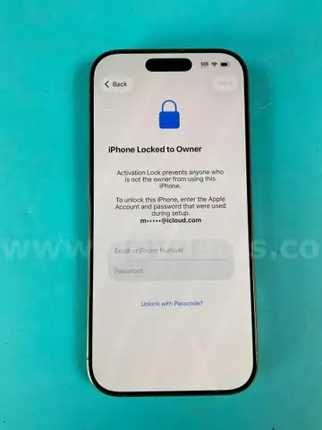 Apple iPhone 16 Pro (User Locked) Model A3083 128GB IMEI 357017257851587, Powers On (Cameras Damaged)