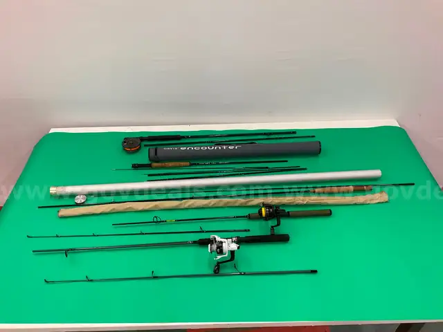 Lot of Misc. Fishing Rods and Reels, Some with Case