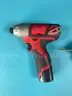 2 - Milwaukee Cordless 1/4" Hex Impact Drivers with Batteries, Both Power On