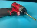 2 - Milwaukee Cordless 1/4" Hex Impact Drivers with Batteries, Both Power On