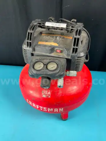Craftsman 6 Gallon, Portable Electric Air Compressor Model CMEC6150, Powers On