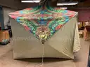 Large Pop-Up Tent with Rainfly Labeled Lost Lands, Make and Model Unknown (Includes Accessories)