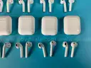10 - Apple AirPods 1 with Lightning Charging Cases Model A1602, All Power On