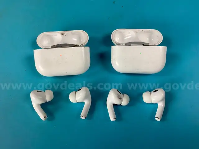 2 - Apple AirPods Pro 2 with MagSafe Charging Case (USB-C) Model A2968, Both Power On