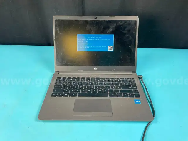HP 240 G8 Notebook Laptop Model 5T9J9LT#A5M (Powers On with Cable Only)