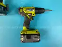2 - Ryobi Cordless Power Tools with Batteries, Both Power On