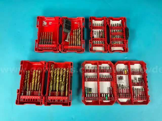 4 - Milwaukee Incomplete Bits and Drill Bits Sets