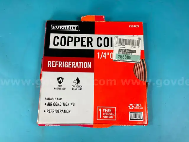 Everbilt 1/4" Refrigeration Copper Coil, 50"