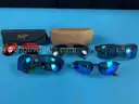 5 - Fashion Sunglasses Labeled as Maui Jim With 2 - Cases