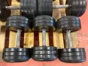 Lot of Troy Dumbbells, Weights From 50lbs - 75lbs (Wear & Tear)