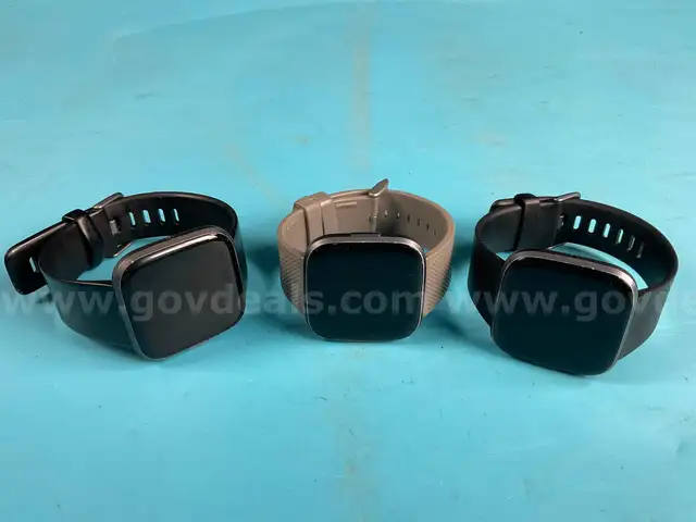 3 - Fitbit Versa 2 Fitness Trackers, Model FB507