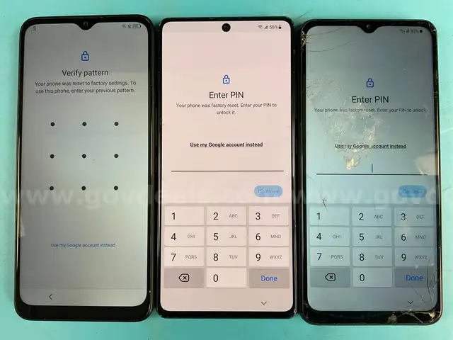 3 - Cell Phones (User Locked): Samsung Galaxy A13 5G SM-A136U1, Samsung Galaxy A71 5G SM-A716U & TCL 30 XE 5G