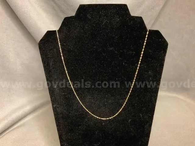 Gold Necklace, 1.24 Grams, 21" Length