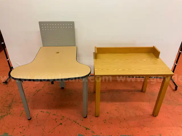 2 - Desks: Prismatique, 36" x 36" 30" & Unknown Brand, 36" x 24" x 29"