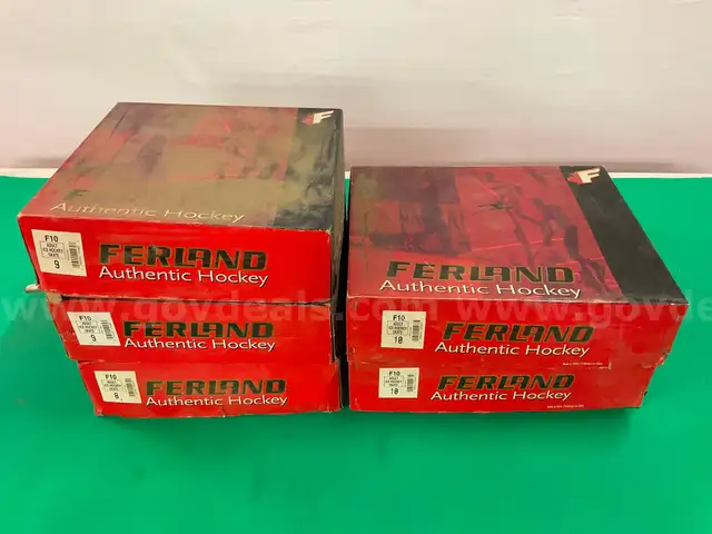 5 - Pairs of Ferland Ice Skates in Boxes, Various Models & Sizes