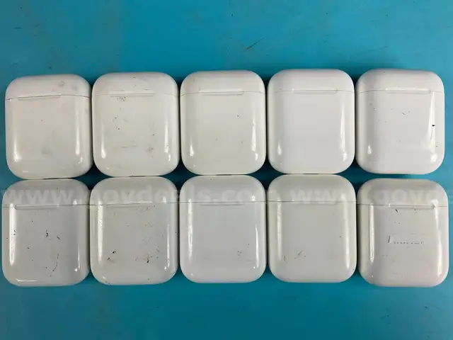 10 - Apple Airpods With Charging Cases, 1st Gen, Model 1602