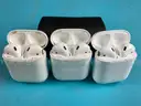 10 - Apple Airpods With Charging Cases, 1st Gen, Model 1602