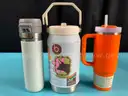 Lot of Water Bottles: Labeled as 4 - YETI, 3 - Stanley & 3 - Hydro Flask