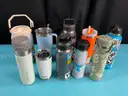 Lot of Water Bottles: Labeled as 4 - YETI, 3 - Stanley & 3 - Hydro Flask
