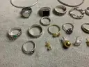 Lot of Sterling Silver Jewelry, 291 Grams Total Weight