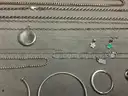 Lot of Sterling Silver Jewelry, 291 Grams Total Weight