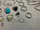 Lot of Sterling Silver Jewelry, 291 Grams Total Weight