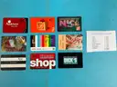Lot of Gift Cards, Total Balance $319.54