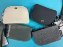 Lot of Fashion Bags Labeled Lululemon: 2 - Dual Pouches & 2 - Cross Bags, With Tags