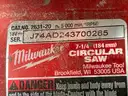 Milwaukee Cordless 7.25" Circular Saw, Model 2631-20 without Battery, Powers On