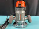 Ridgid Corded Router, Model R2911 with Accessories and Case, Powers On