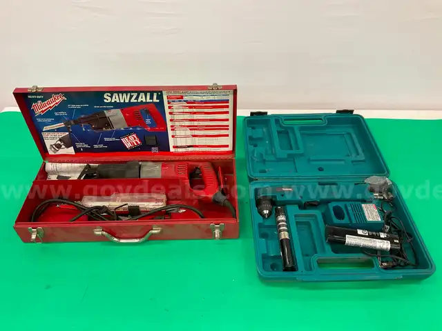 2 - Power Tools With Cases & Accessories: Makita & Milwaukee