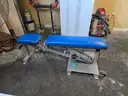 2 Blue workout benches