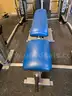 2 Blue workout benches