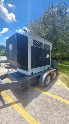 60KW DETROIT DIESEL GENERATOR, DUAL AXLE TRAILER MOUNTED