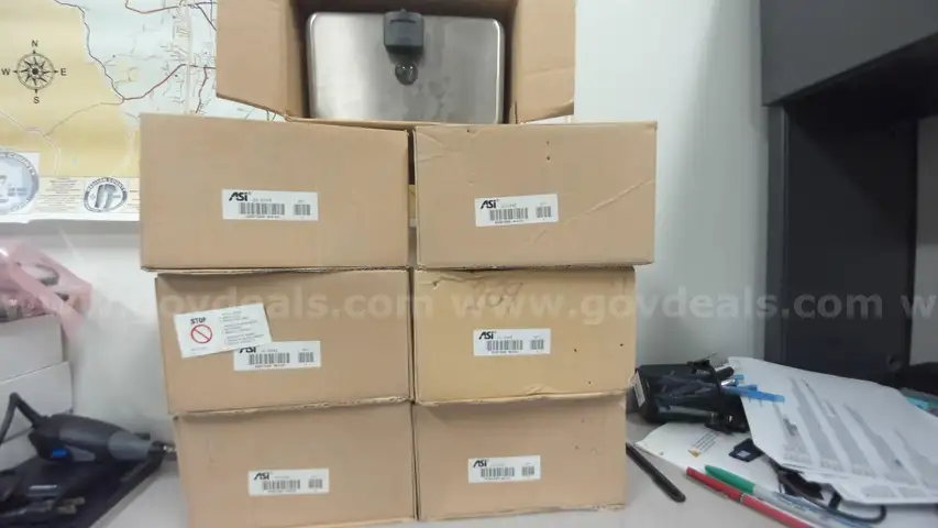 7 ASI 0345 wall mounted soap dispensers