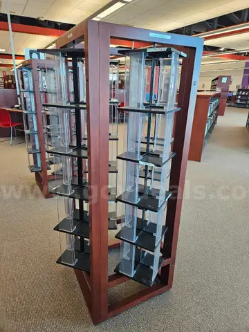 Wood &#x26; Metal Book/DVD Spinners