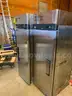 Refrigerators, drink cooler, chairs, safe, coffee maker, stainless steel tables, frozen drink machine.