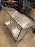 Refrigerators, drink cooler, chairs, safe, coffee maker, stainless steel tables, frozen drink machine.