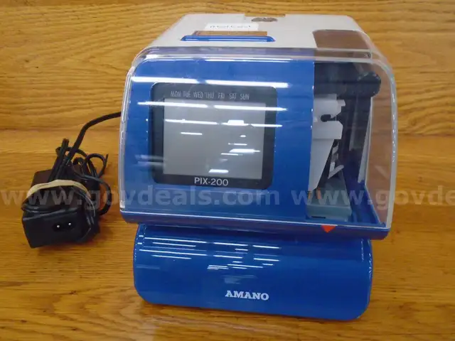 AMANO PIX-200 ELECTRONIC TIME CLOCK/DATE STAMP