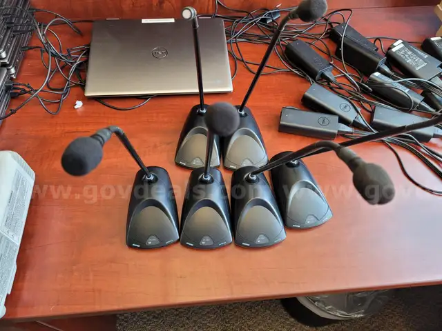 Lot of 6 Shure Wireless MX890 G4 Desktop Microphone