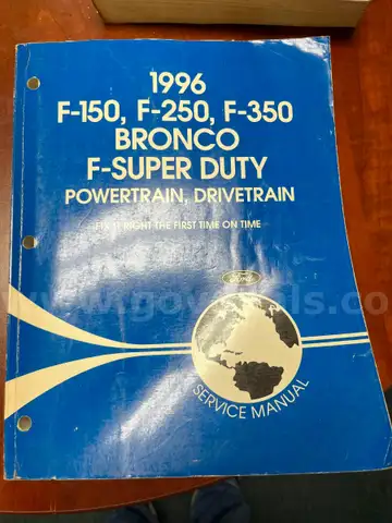 1996 Ford F-150, F-250, Ford F-350, Bronco, F-Super Duty Manual