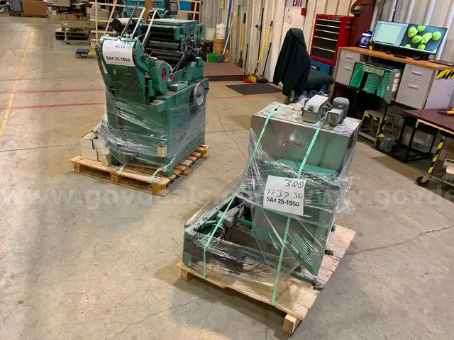 Halm Industries Jet Press on 2 Pallets &#xA0;(ID #40643) (I12-1L &#x26; I13-1R) (25-1950-1) 179
