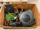 Box of Various Cameras &#x26; Jet Paks&#xA0;(ID #40682) (J01-2L) (NO UPC)