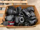 Box of Various Cameras &#x26; Jet Paks&#xA0;(ID #40682) (J01-2L) (NO UPC)
