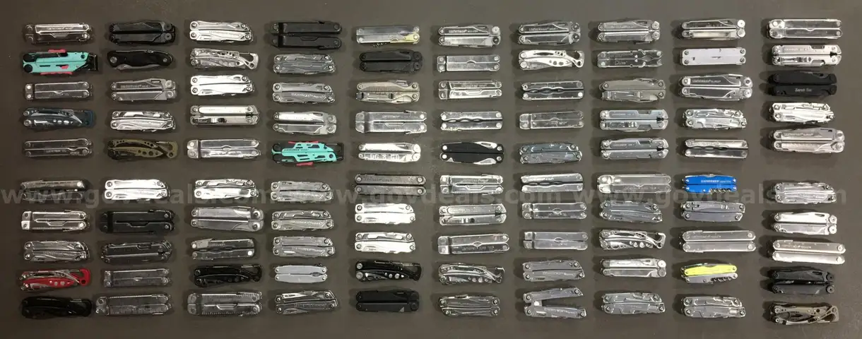 Lot of ~100 Leatherman Knives &#x26; Multi-Tools (ID# 40807) (TSA #1) (NO UPC) (21-35)