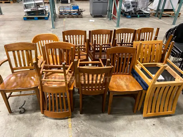 Lot of Seventeen Assorted Wood Chairs (ID #40873) (Center 1) No UPC