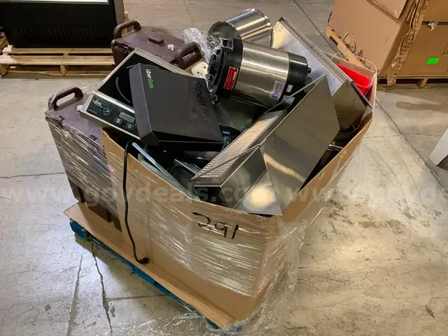 Pallet of Miscellaneous Kitchen Equipment&#xA0;(ID #41317) (I10-1L) (25-2243-34) 315
