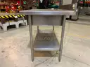 Stainless Steel Table With Drawers&#xA0;(ID #41872) (J5-1R) (25-2513-42) 315
