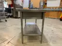 Stainless Steel Table With Drawers&#xA0;(ID #41872) (J5-1R) (25-2513-42) 315